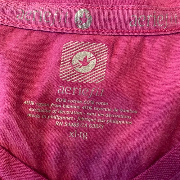 Aerie Fit T-Shirt Pink Size xl - Picture 6 of 7